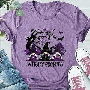 “Whitchy Gnomies” Halloween Graphic T-shirt